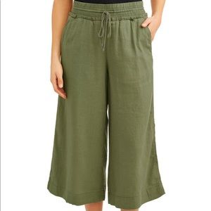 Black Linen Gaucho pants